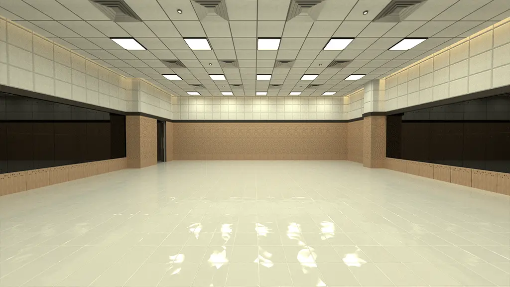 Interior finishing and electrical raceways at NRL control room