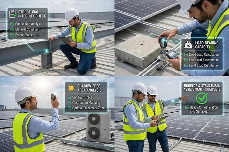 Rooftop solar system installation for commercial roofs