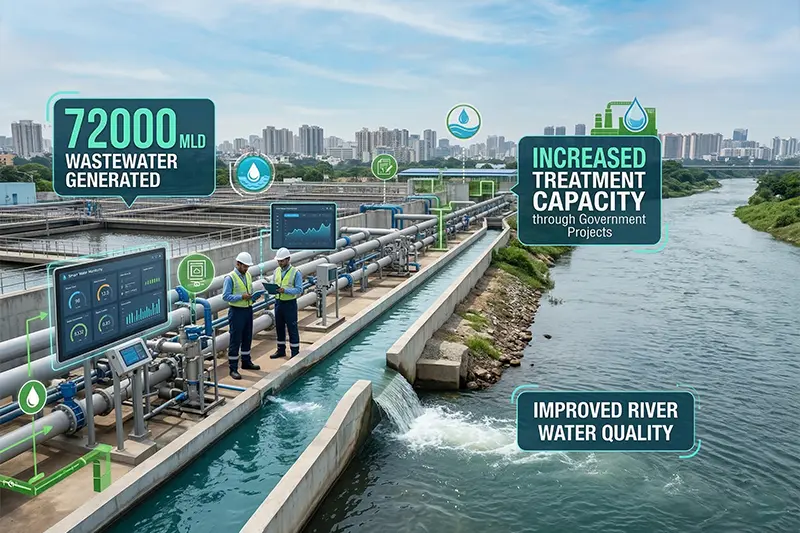 Modern sewage treatment plant using EPC services for wastewater management