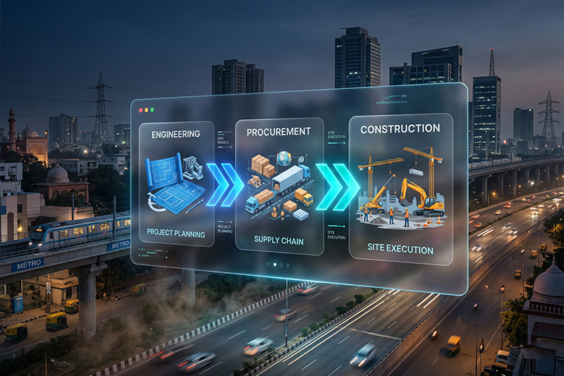Industrial building construction using design-build method