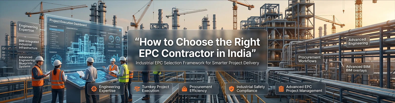 EPC contractor managing industrial construction project in India