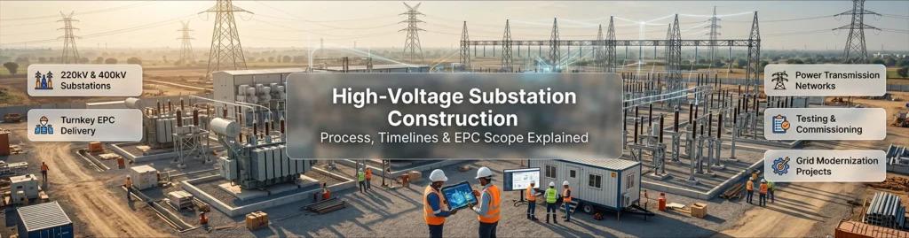 High Voltage Substation Construction Project in India